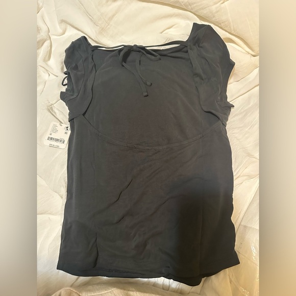 Free People Katie Knit Tee Black - Picture 4 of 6